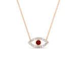 Load image into Gallery viewer, Evil-Eye-ruby-stacking-necklace-in-FDPD11077GRUDR-NL-RG
