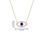 Load image into Gallery viewer, Evil-Eye-sapphire-stacking-necklace-in-FDPD11077GSABL-NL-RG

