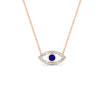 Load image into Gallery viewer, Evil-Eye-sapphire-stacking-necklace-in-FDPD11077GSABL-NL-RG
