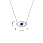 Load image into Gallery viewer, Evil-Eye-sapphire-stacking-necklace-in-FDPD11077GSABL-NL-WG
