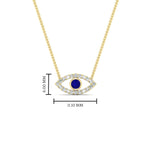 Load image into Gallery viewer, Evil-Eye-sapphire-stacking-necklace-in-FDPD11077GSABL-NL-YG
