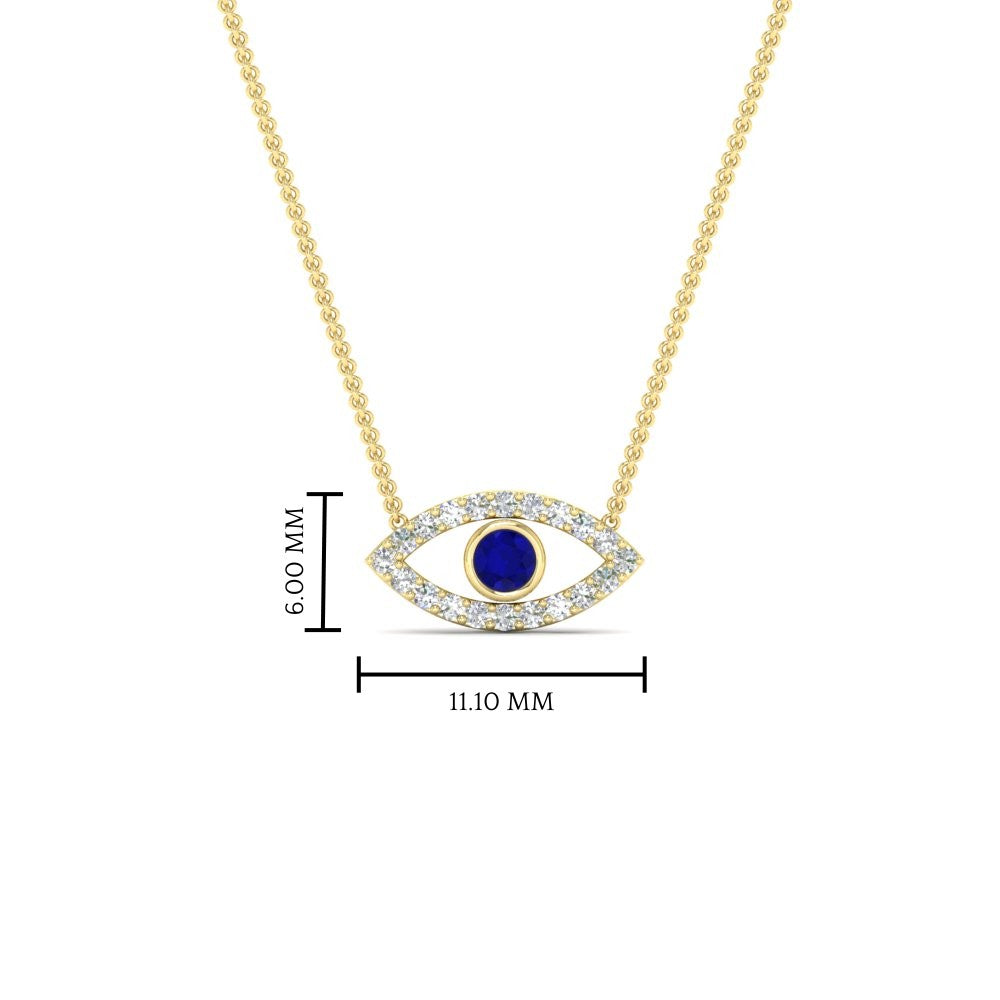 Evil-Eye-sapphire-stacking-necklace-in-FDPD11077GSABL-NL-YG