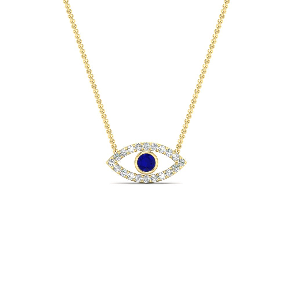 Evil-Eye-sapphire-stacking-necklace-in-FDPD11077GSABL-NL-YG