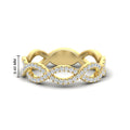 Thumbnail 2 - Infinity Diamond Twist Wedding Band