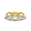 Thumbnail 1 - Infinity Diamond Twist Wedding Band