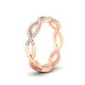 Thumbnail 16 - Infinity Diamond Twist Wedding Band