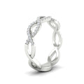 Thumbnail 10 - Infinity Diamond Twist Wedding Band