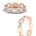 Thumbnail 17 - Infinity Diamond Twist Wedding Band