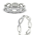 Thumbnail 11 - Infinity Diamond Twist Wedding Band