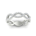 Thumbnail 9 - Infinity Diamond Twist Wedding Band