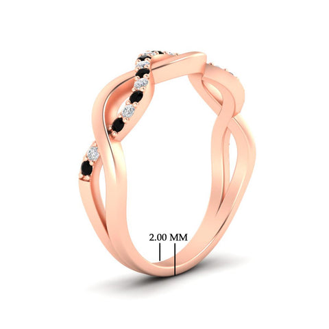 Infinity Twist Diamond Wedding Band