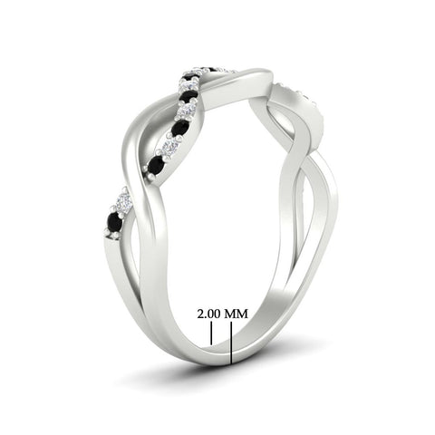 Infinity Twist Diamond Wedding Band