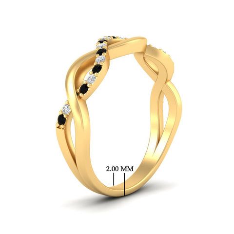 Infinity Twist Diamond Wedding Band