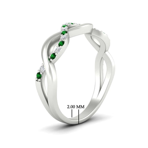 Infinity Twist Diamond Wedding Band