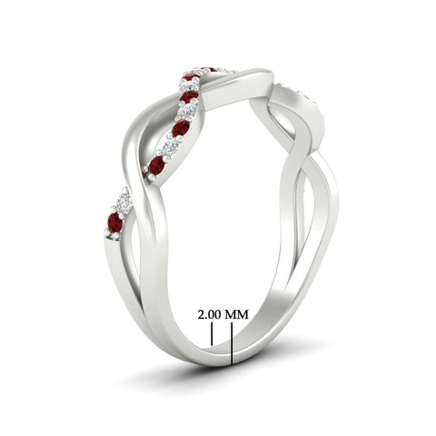 Infinity Twist Diamond Wedding Band