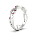 Thumbnail 69 - Infinity Twist Diamond Wedding Band