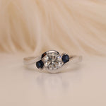 Load image into Gallery viewer, Swirl Bypass 3 Stone Ring
