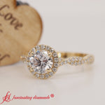 Load image into Gallery viewer, Classic Vine Halo Engagement Ring
