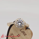 Load image into Gallery viewer, Classic Vine Halo Engagement Ring
