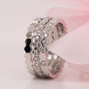 Load image into Gallery viewer, engraved-hexagon-diamond-promise-stacking-rings-in-white-gold-fd9187-fancyimage