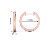 Load image into Gallery viewer, flush-set-round-diamond-hoop-earrring-in-rose-gold-FDEAR10976ANGLE1-NL-RG
