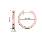 Load image into Gallery viewer, flush-set-round-diamond-hoop-earrring-with-black-diamond-in-rose-gold-FDEAR10976GBLACKANGLE1-NL-RG
