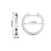 Load image into Gallery viewer, flush-set-round-diamond-hoop-earrring-with-black-diamond-in-white-gold-FDEAR10976GBLACKANGLE1-NL-WG