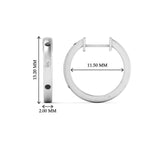 Load image into Gallery viewer, flush-set-round-diamond-hoop-earrring-with-black-diamond-in-white-gold-FDEAR10976GBLACKANGLE1-NL-WG
