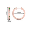 Load image into Gallery viewer, flush-set-round-diamond-hoop-earrring-with-emerald-in-rose-gold-FDEAR10976GEMGRANGLE1-NL-RG