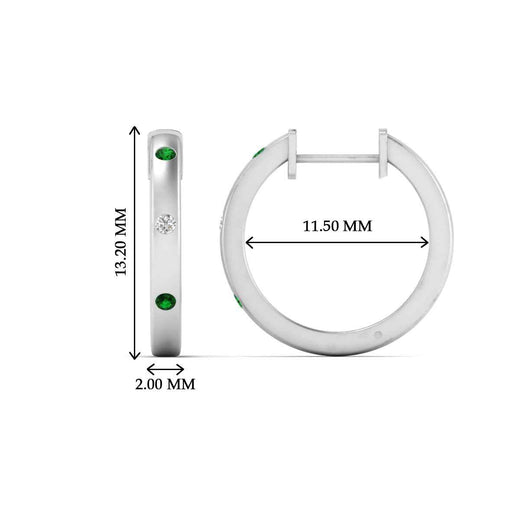 flush-set-round-diamond-hoop-earrring-with-emerald-in-white-gold-FDEAR10976GEMGRANGLE1-NL-WG