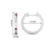 Load image into Gallery viewer, flush-set-round-diamond-hoop-earrring-with-ruby-in-white-gold-FDEAR10976GRUDRANGLE1-NL-WG