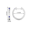 Load image into Gallery viewer, flush-set-round-diamond-hoop-earrring-with-sapphire-in-white-gold-FDEAR10976GSABLANGLE1-NL-WG