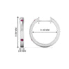 Load image into Gallery viewer, flush-set-round-diamond-hoop-earrring-with-pink-sapphire-in-white-gold-FDEAR10976GSADRPIANGLE1-NL-WG