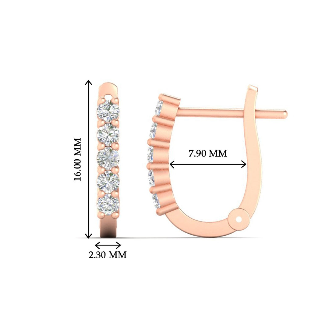 Half Carat Small Hoop Earrings