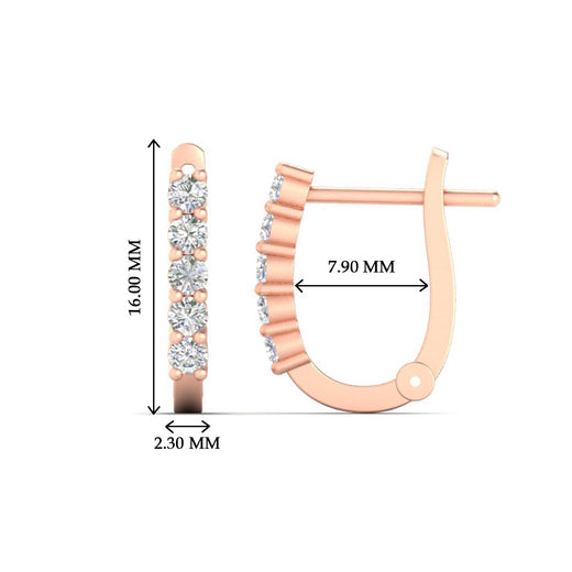 Half Carat Small Hoop Earrings