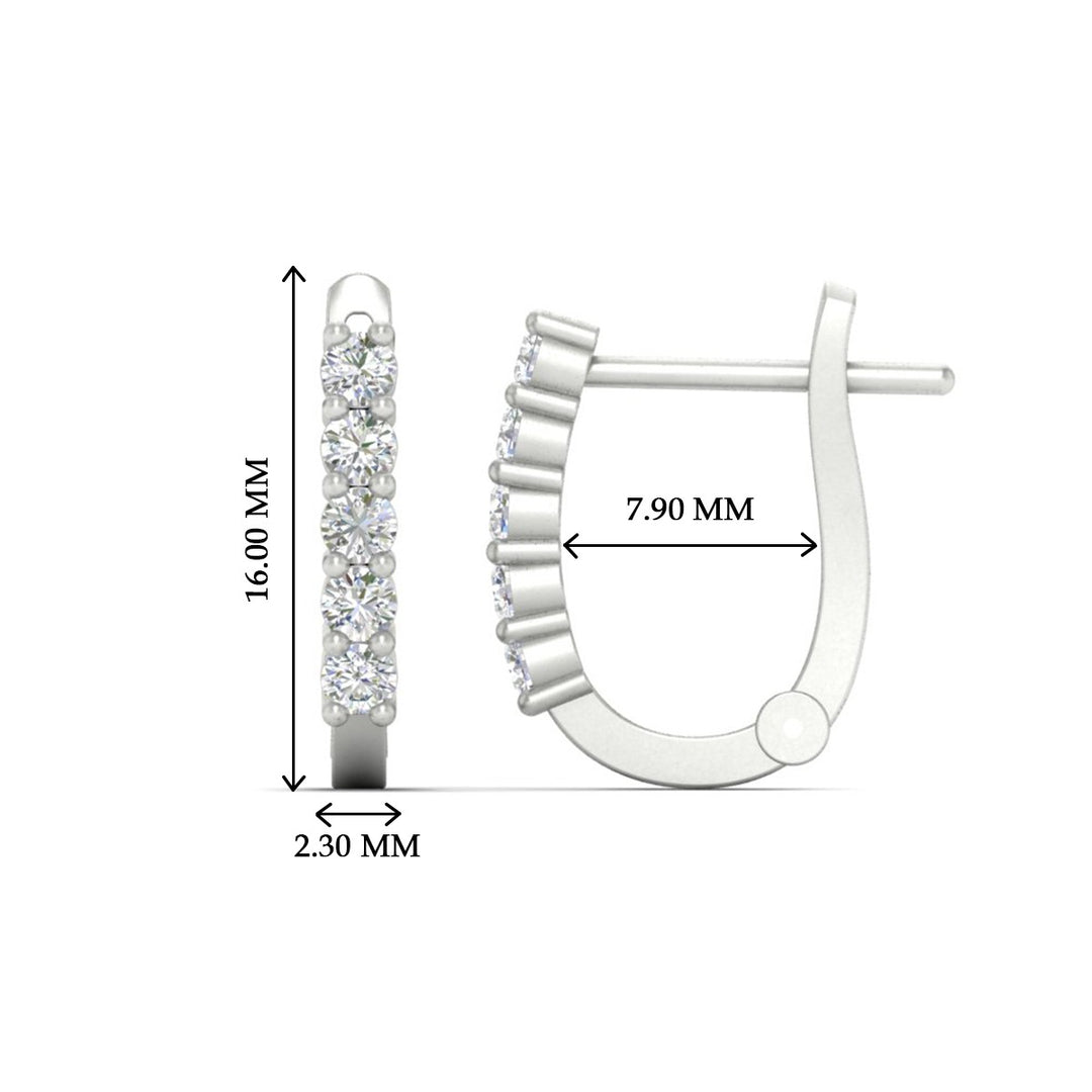 Half Carat Small Hoop Earrings