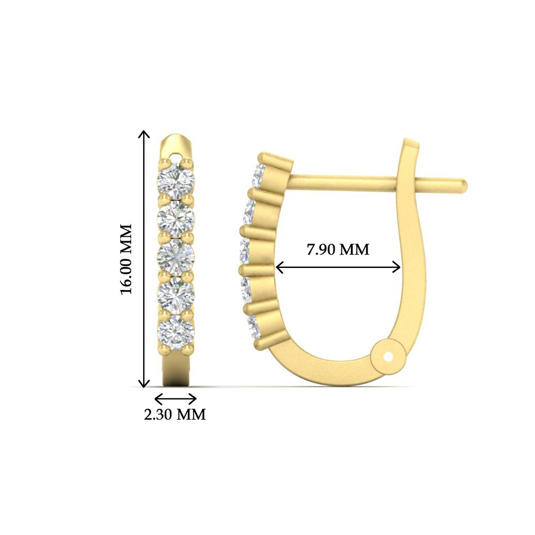 Half Carat Small Hoop Earrings