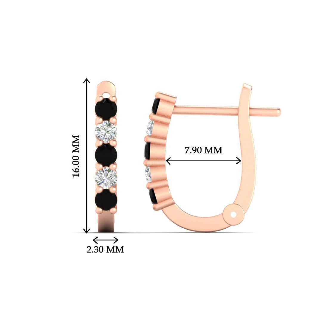 Half Carat Small Hoop Earrings