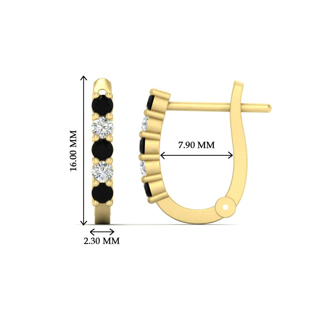 Half Carat Small Hoop Earrings