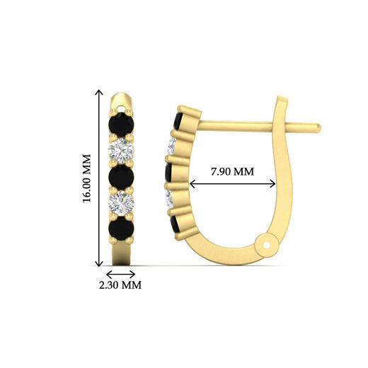 Half Carat Small Hoop Earrings