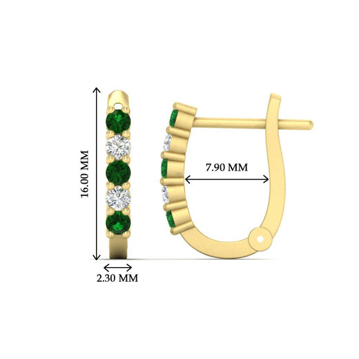 Half Carat Small Hoop Earrings
