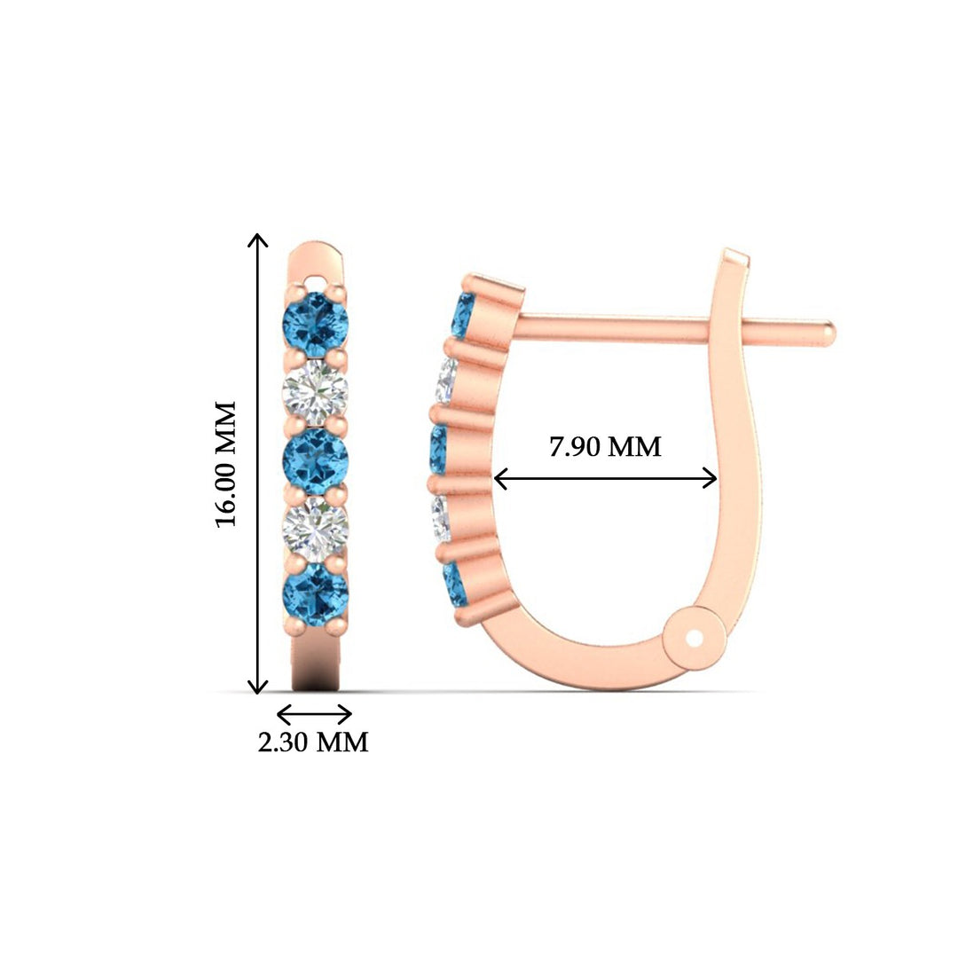 Half Carat Small Hoop Earrings