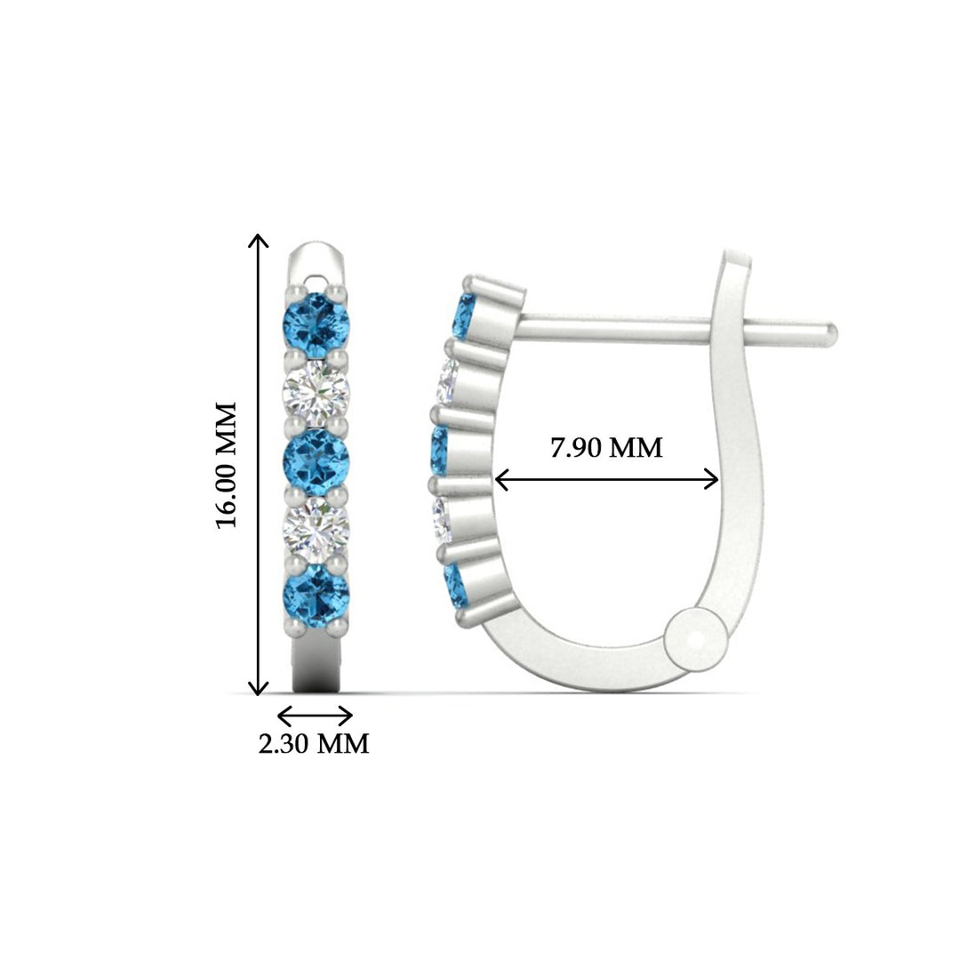 Half Carat Small Hoop Earrings