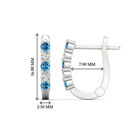 Half Carat Small Hoop Earrings