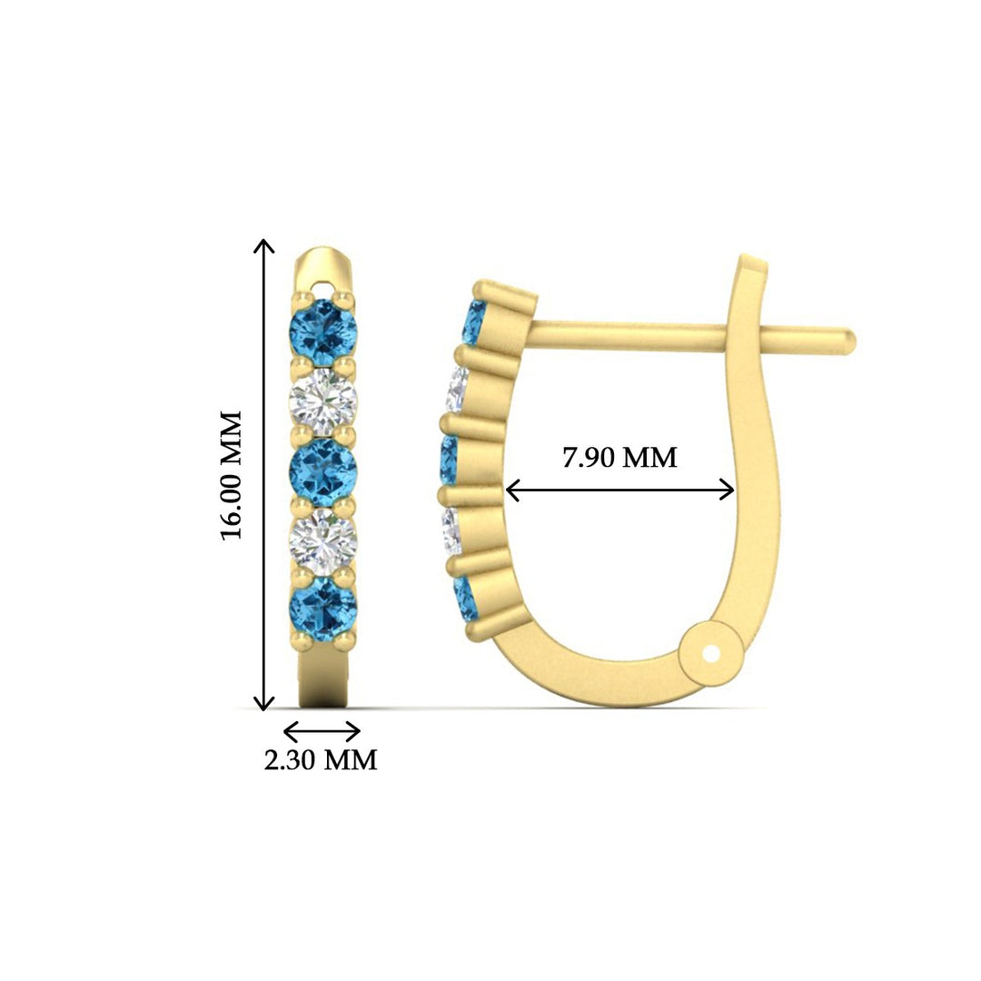 Half Carat Small Hoop Earrings