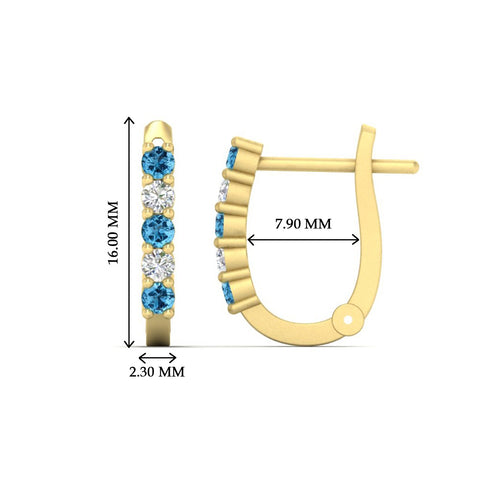 Half Carat Small Hoop Earrings