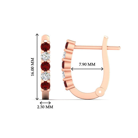 Half Carat Small Hoop Earrings