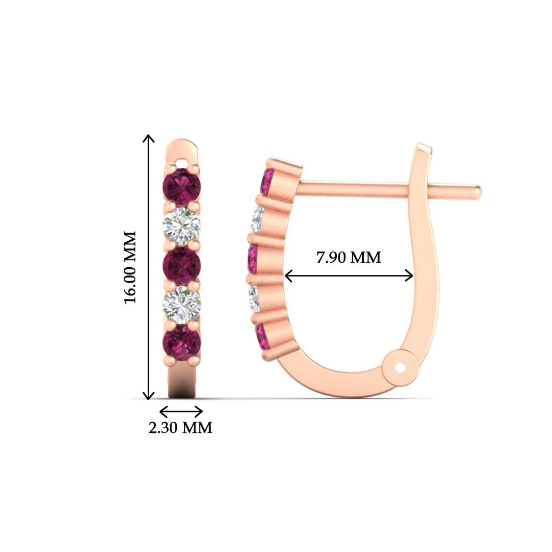 Half Carat Small Hoop Earrings