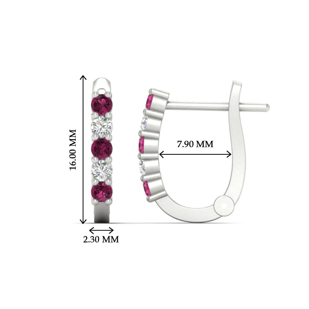 Half Carat Small Hoop Earrings