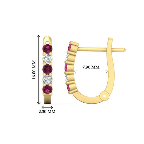Half Carat Small Hoop Earrings